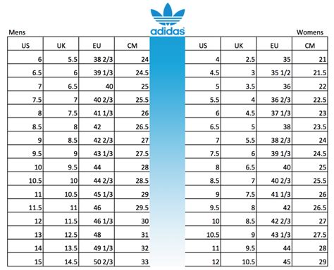 Adidas Male To Female Size Conversion Guide
