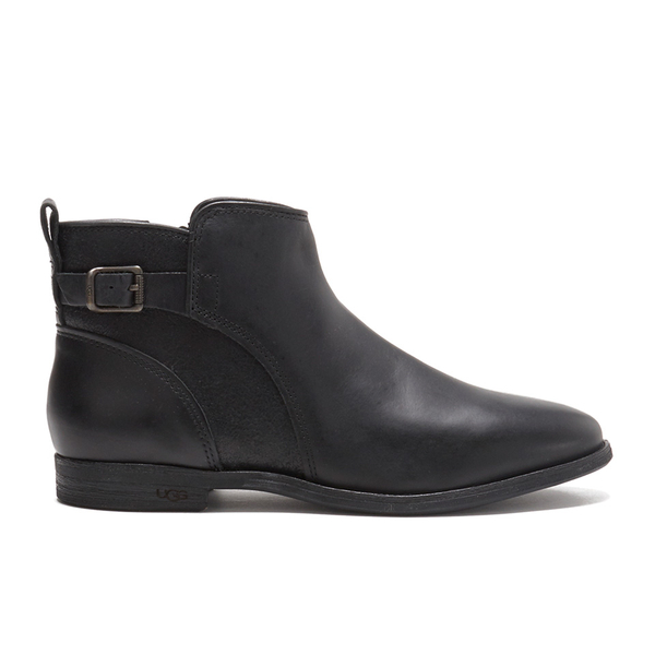 Women's Black Leather Ankle Boots