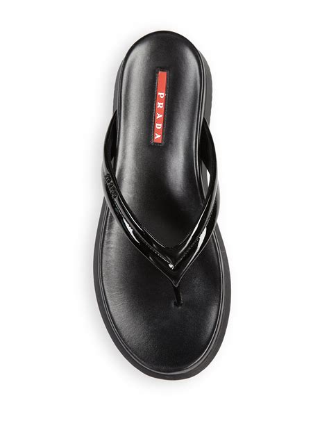 Black Leather Flip Flops Style