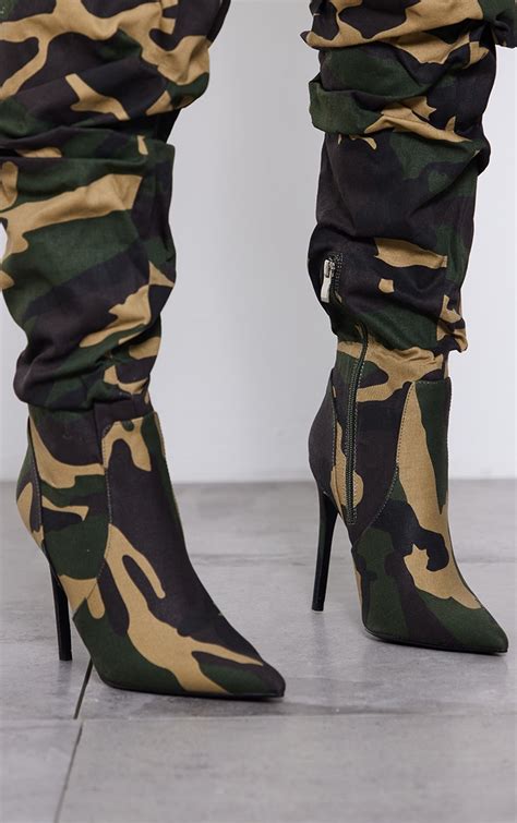 Camo Heeled Boots Fashion Camo Heeled Boots Fashion