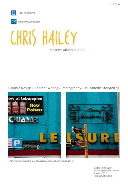 Chris Hailey Portfolio 2017 Compressed Pdf Chris Hailey Portfolio 2017 Compressed Pdf