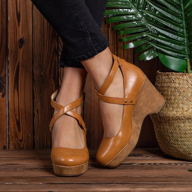 Closed Toe Shoes with Ankle Strap
