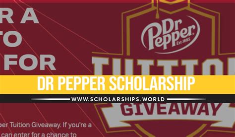 Dr Pepper Scholarships