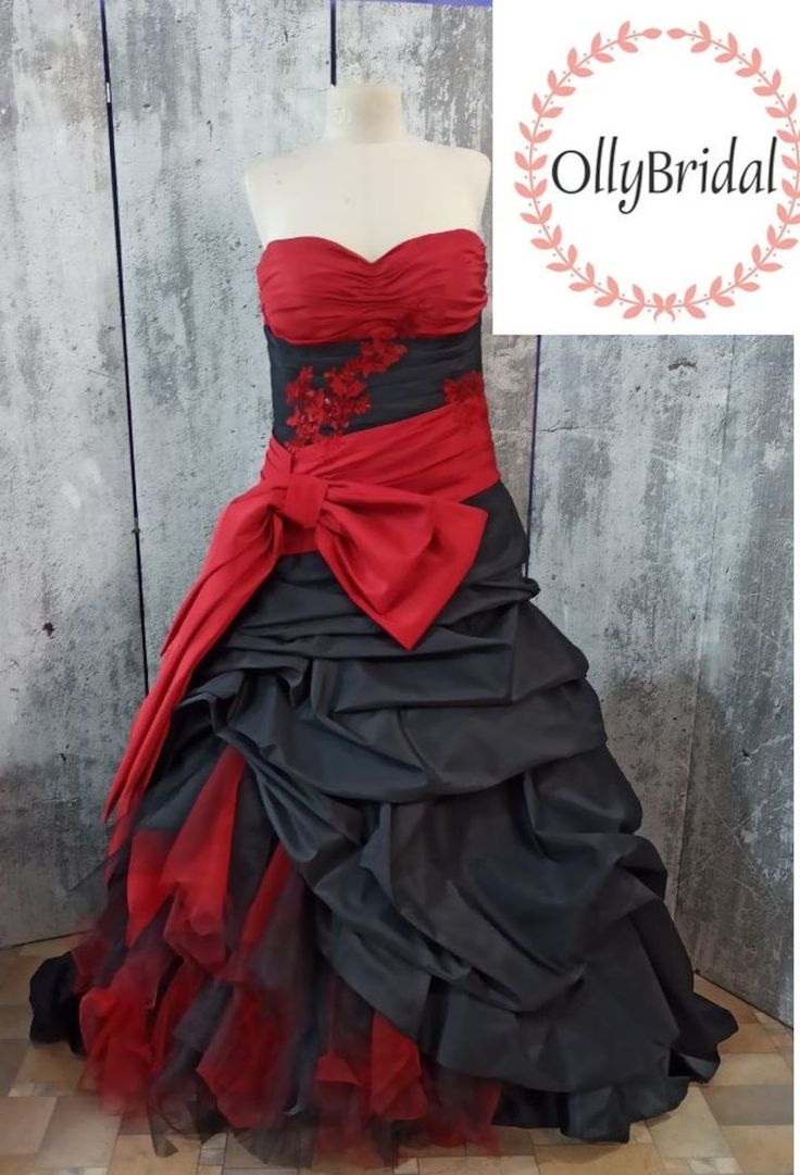 Gothic Red Black Dress