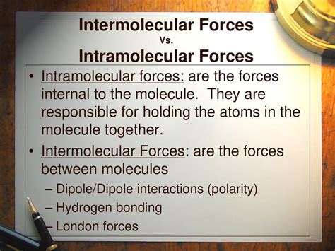 Intramolecular Forces Uncovered Key Concepts