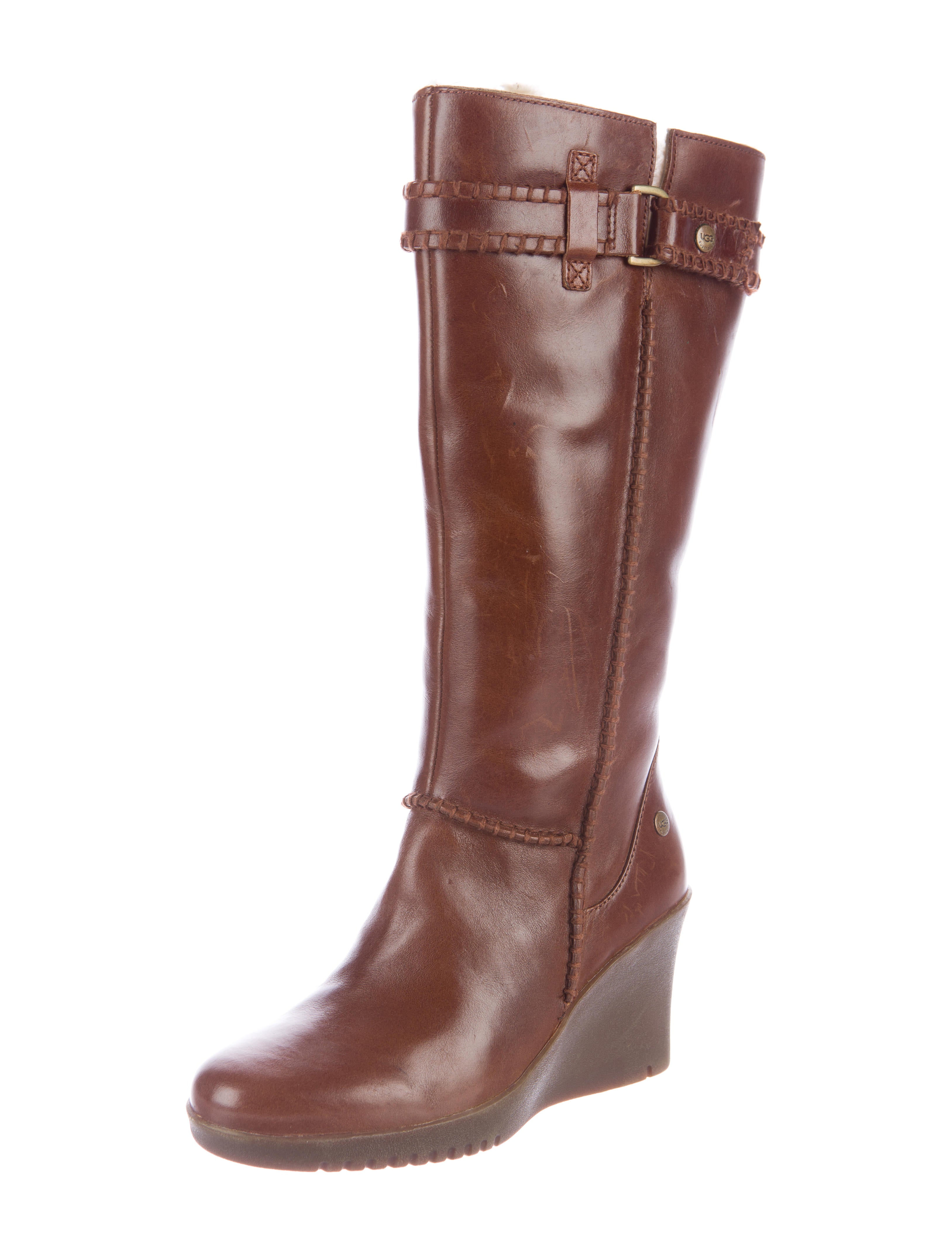 Womens Leather Wedge Boots Style