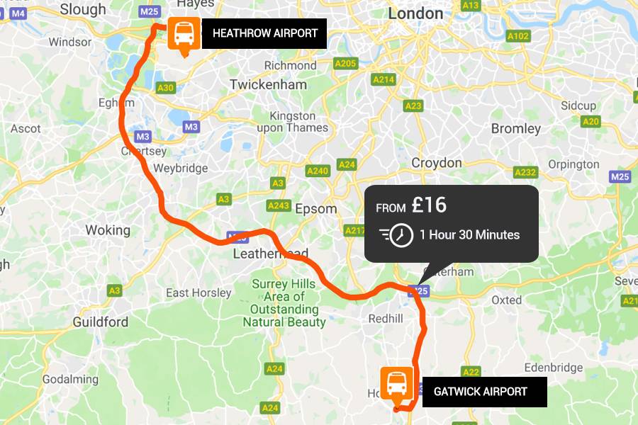 London Heathrow To Gatwick Distance London Heathrow To Gatwick Distance