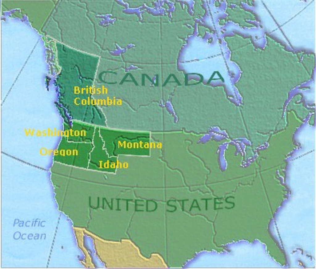 Map Of Pacific Northwest United States Map Of Pacific Northwest United States