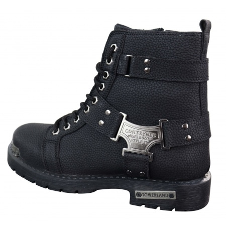 Mens Black Rugged Pu Leather Boots Buy Online Happy Gentleman Mens Black Rugged Pu Leather Boots Buy Online Happy Gentleman