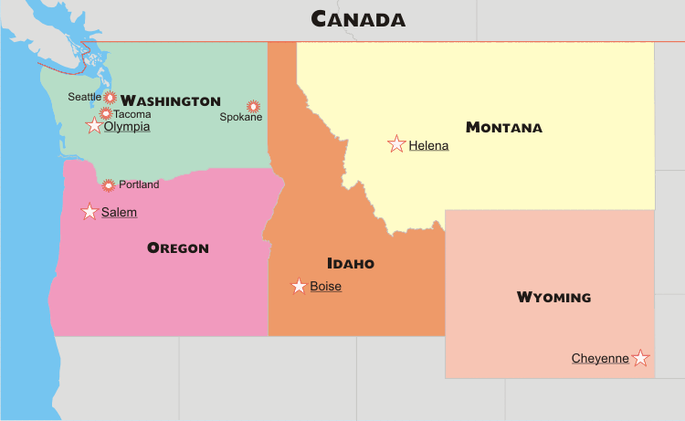 Northwestern United States Northwest U S Pacific Northwest Northwestern United States Northwest U S Pacific Northwest