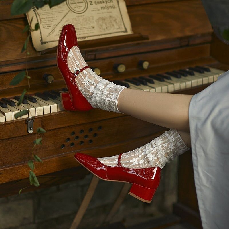 Red Mary Jane Shoes for Women