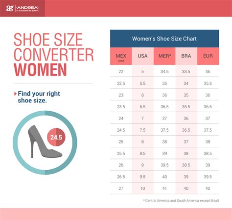 Women's Shoe Size Chart Guide