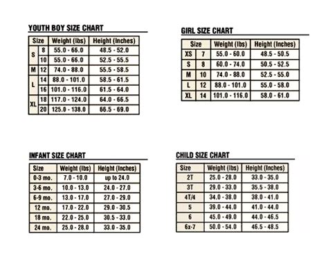 Youth Size 7/8 Clothing Guide