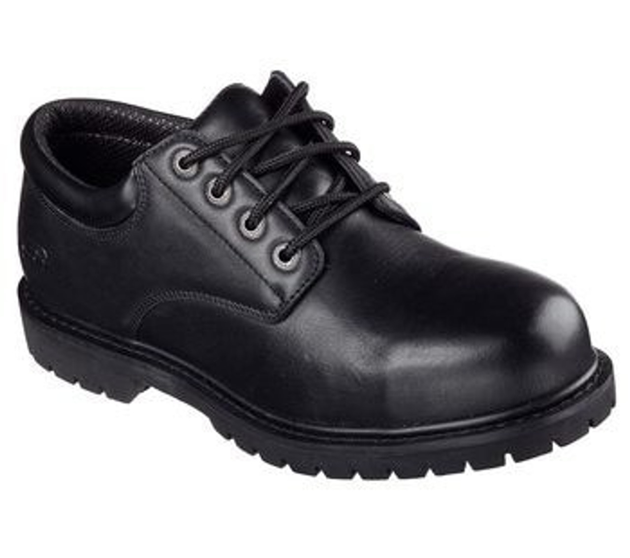 Skechers Cottonwood Elks Men Size 9 5 Black Leather Work Shoe 77041 Skechers Cottonwood Elks Men Size 9 5 Black Leather Work Shoe 77041