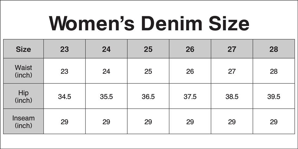 Women S Jeans Size Chart Conversion Sizing Guide Women S Jeans Size Chart Conversion Sizing Guide
