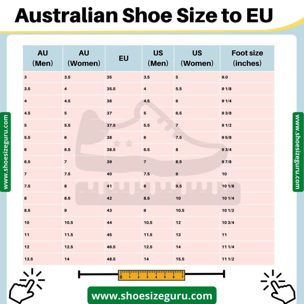 Women's 9 to EU Shoe Size Conversion