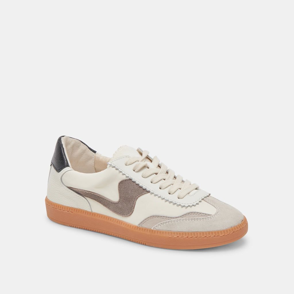 Womens Grey Leather Sneakers Style