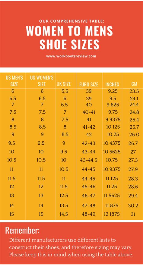 Women's to Boys Shoe Size Conversion Guide