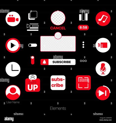 Youtube Elements Set For Video Blog Design Youtube Icons Subscribe Youtube Elements Set For Video Blog Design Youtube Icons Subscribe